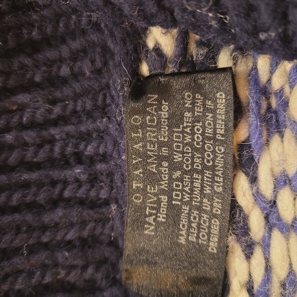 VTG Octavalo Native American Wool Full Zip Cardigan Sweater Jacket Size Small - Picture 4 of 10